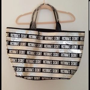 Victoria Secret Large Sequined Tote Bag